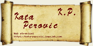 Kata Perović vizit kartica